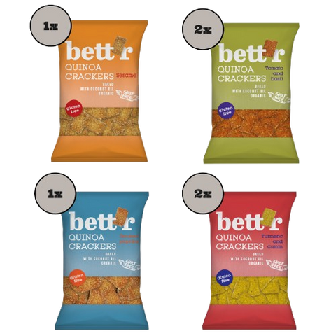 Bio Quinoa Crackers Mix Box, Gluten-Free