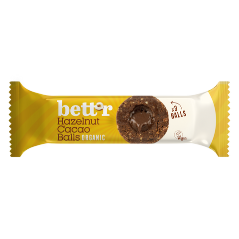 Bio Fruit balls with Hazelnut and Cacao filling