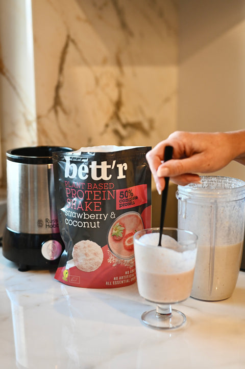 BIO Protein Shake Erdbeere und Kokosnuss