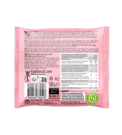 BIO Vanille und Choc Chip Cookie
