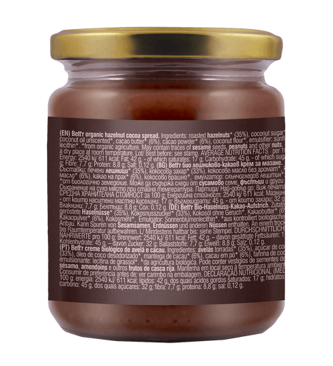 Crema de cacao cu alune BIO