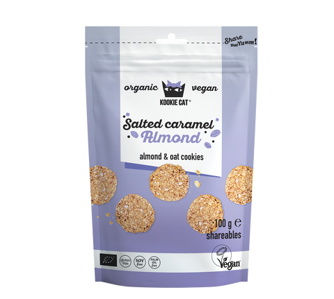 Mini Biscuiți BIO cu caramel sărat și migdale