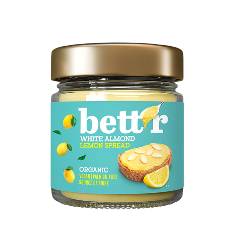 Bio-Aufstrich mit Zitrone und weißen Mandeln, Bett'r