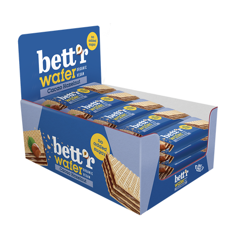 BIO Waffel mit Haselnuss-Kakao-Creme, ohne Zuckerzusatz