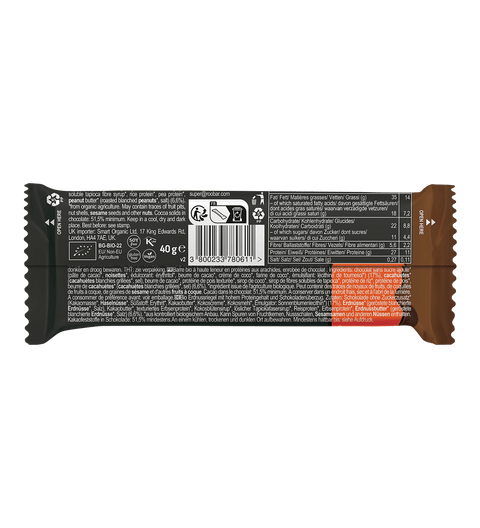 BIO High Protein Chocolate Covered Bar with Peanuts