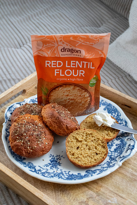 Bio Red lentil flour, Dragon Superfoods