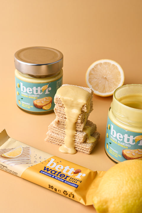 Bio-Aufstrich mit Zitrone und weißen Mandeln, Bett'r