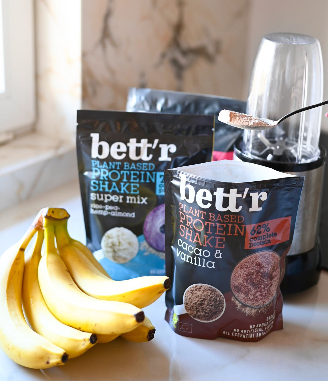 BIO Protein Shake Cacao and Vanilla, (500g) – bettrfood