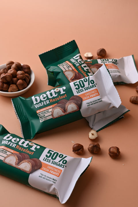 Bio Wafer Bar with Hazelnut Cream, No Added Sugar, Bett’r