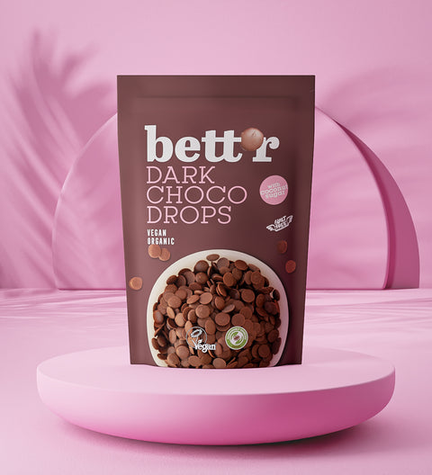 BIO CHOCO DROPS Dark, 66% Peruvian Cacao