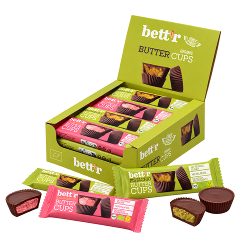 Bio Mix Box Bett'r Nut butter cups with Pistachio and Strawberry