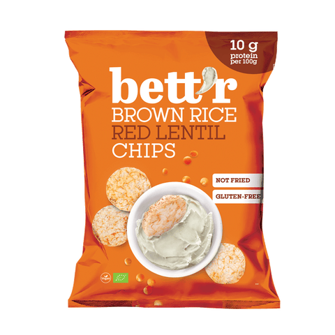 Bio Rice chips with red lentils, gluten free, Bett'r