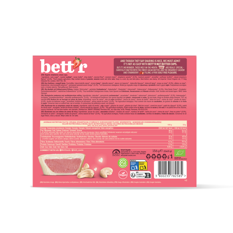 Bio Box of Nut butter cups with strawberry cream