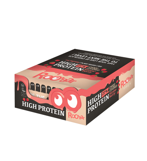 BIO High Protein Pink Chocolate Covered Bar with Strawberries