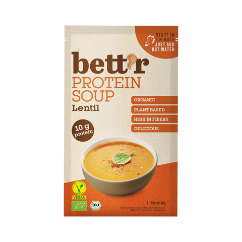 Proteinsuppe mit roten Linsen Suppe