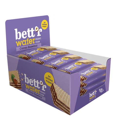 BIO Waffel mit Haselnuss-Kakao-Creme, ohne Zuckerzusatz