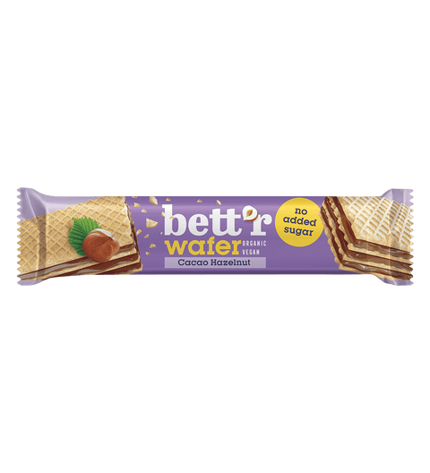 BIO Waffel mit Haselnuss-Kakao-Creme, ohne Zuckerzusatz