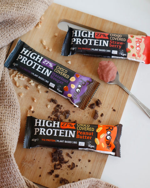 BIO High Protein Schokoriegel mit Haselnuss-Nougat