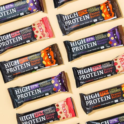 Roobar High-Protein Chocolate Bar Probepaket (15 Riegel)