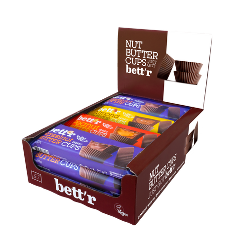 Bio Bett'r Nut Butter Cups Mix Box - Haselnuss, Mandel und Erdnuss