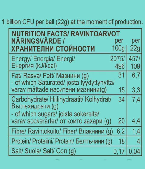 Bio Kokosnuss & Guarana Ball mit lebenden Kulturen