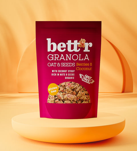 BIO Granola z jagodami i kokosem