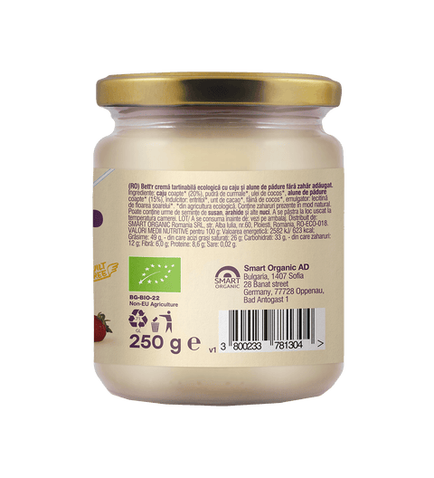 BIO Cashew Cashew Heazelnut Spread, fără zahăr adăugat