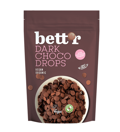 BIO CHOCO DROPS Dark, 66% cacao peruană