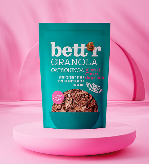 BIO Granola cu migdale și chipsuri de ciocolată