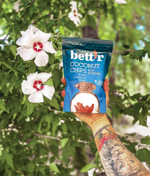 BIO Coconut Chips cacao fină