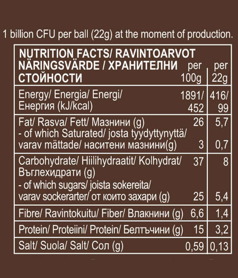Bio Cacao & Maca Ball cu culturi vii
