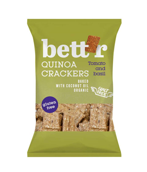 Bio Quinoa Crackers cu roșii și busuioc