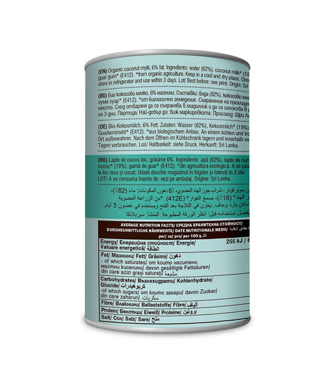 Bio Coconut mylk, 6% grăsimi